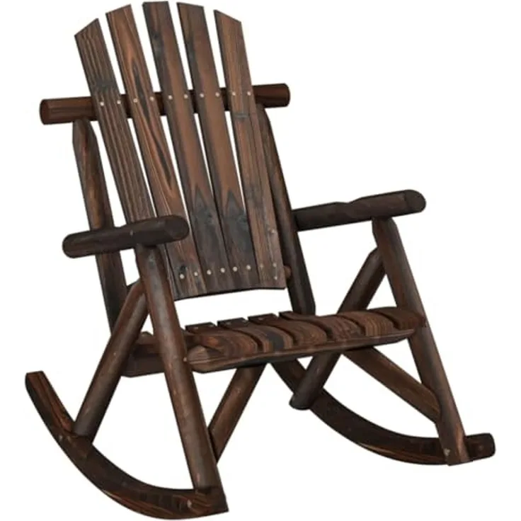 vidaXL Garten-Schaukelstuhl 69x96x101 cm Massivholz Fichte 363346