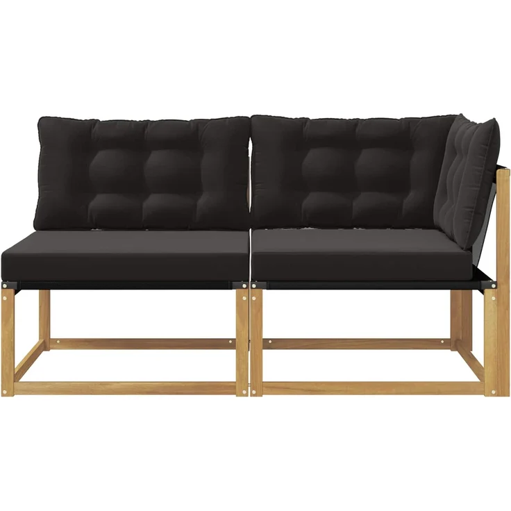 vidaXL Sectional Sofa Einheiten 2-Sitzer Massivholz Akazie 901655 – Bild 5