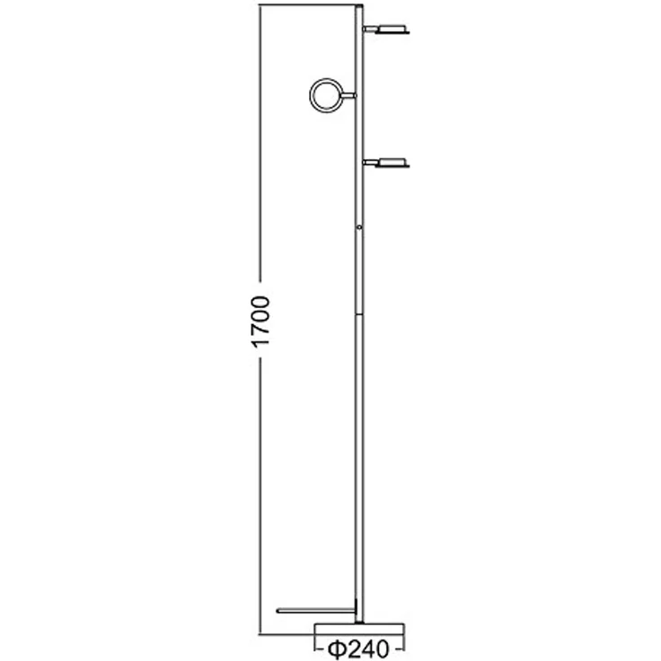 TRANGO LED Stehlampe, 3 Stufen dimmbar, 1519 LED Standlampe 3-flammig mit LED Modulen Serie EVIE 12,5 Watt I in 3 Stufen dimmbar I satinierte Glasschirme - Höhe ca. 1700mm - schwenk- und drehbar, modern und chic Stehleuchte - Standleuchte – Bild 2