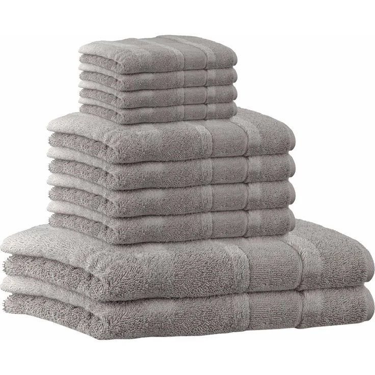 CAWÖ Handtuch Set, 10-tlg. - Noblesse2, 2x Duschtuch, 4x Handtuch, 4x Gästetuch Graphit Set – Bild 1