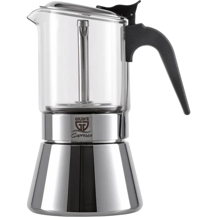 GRÄWE Espressokocher mit Glaskanne, 6 Tassen