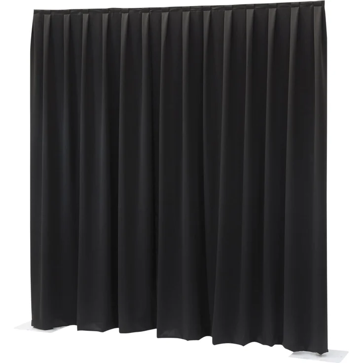 WENTEX P&D Vorhang MGS 175 g/m² Schwarz - 330 x 250 cm (B x H) - plissiert