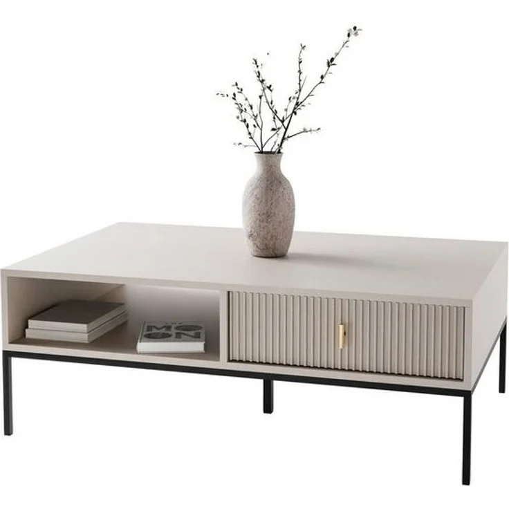 Lookway Couchtisch MIDNIGHT mit Schublade auf Gestell, Breite 104 cm – Bild 4