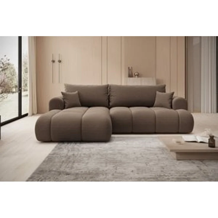 thematys Ecksofa TREVIO 260 x 165 cm, mit Schlaffunktion, mit Bettkasten, Taupe (Element 05), Ausrichtung links – Bild 7
