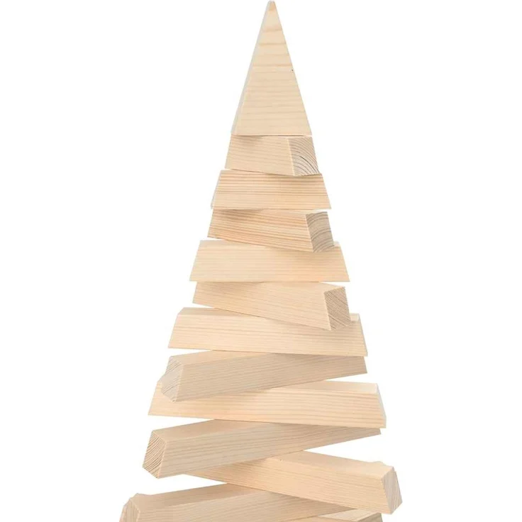 vidaXL Weihnachtsbaum Holz zum Schmücken 210 cm Massivholz Kiefer 4103973 – Bild 10