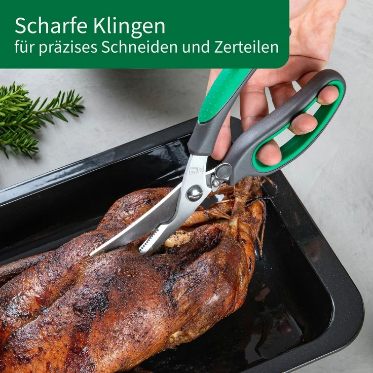 Chefkoch trifft Fackelmann Geflügelschere Geflügelschere aus Edelstahl – 235x75x25mm – Anti-Rutsch Griff – Bild 3