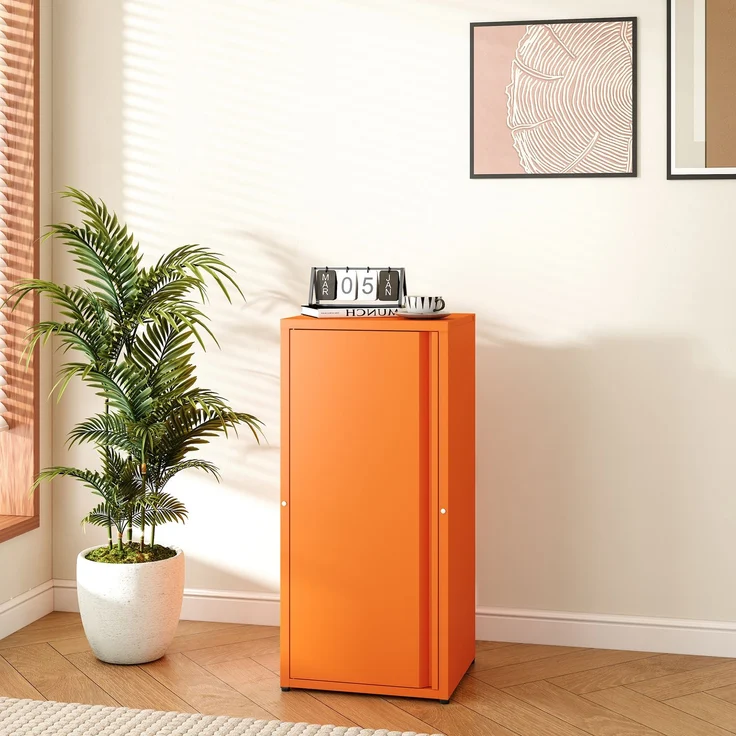 Metallschrank Burlöv Stahl Orange [en. casa] – Bild 1