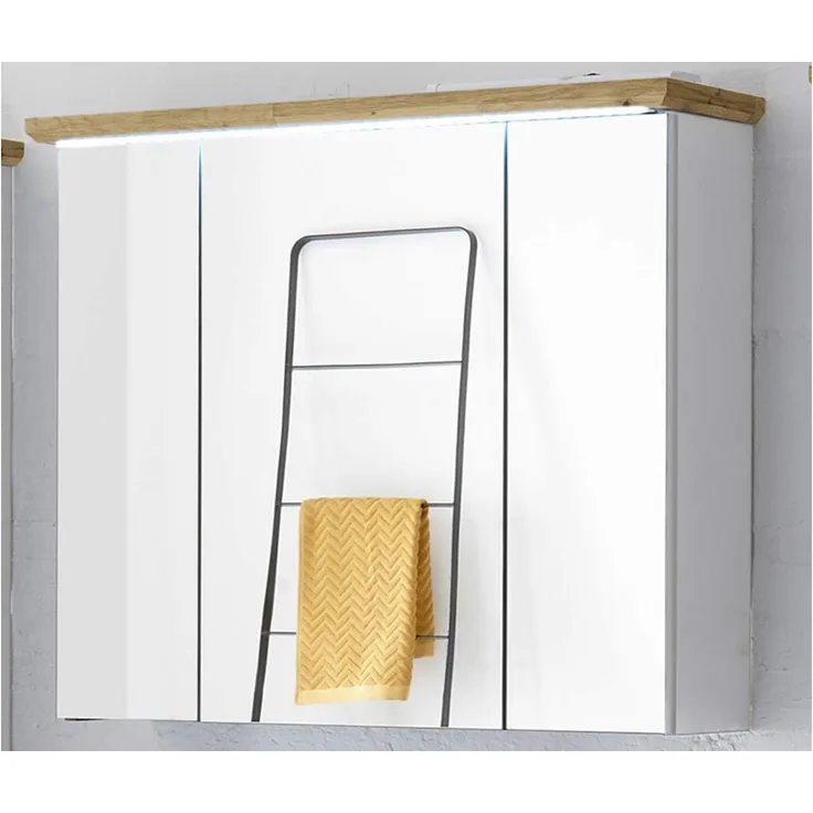 Spiegelschrank >Tomlin< in Weiß - 84x70x24cm (BxHxT)