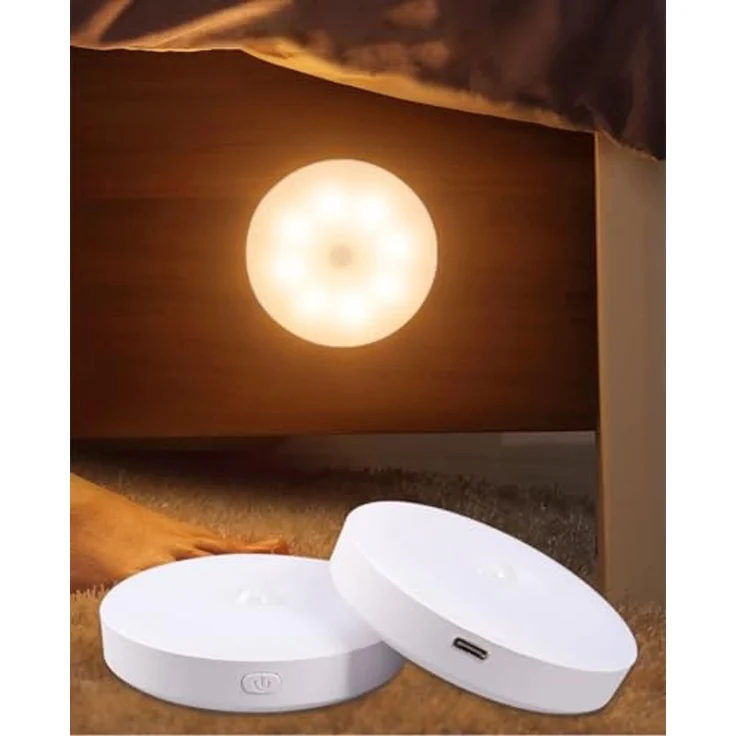 PRECORN LED Nachtlicht 4x Schrankbeleuchtung Licht m. Bewegungsmelder dimmbar USB-C, 3 Farben – Bild 1