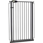 Bettacare Sicherheitsgitter für Kinder und Hunde, Schmal, 68.5cm - 75cm, Schiefergrau, Extra hohes Babygitter von 104cm Höhe, Schmales Druckmontage-Sicherheitsgitter für Treppen