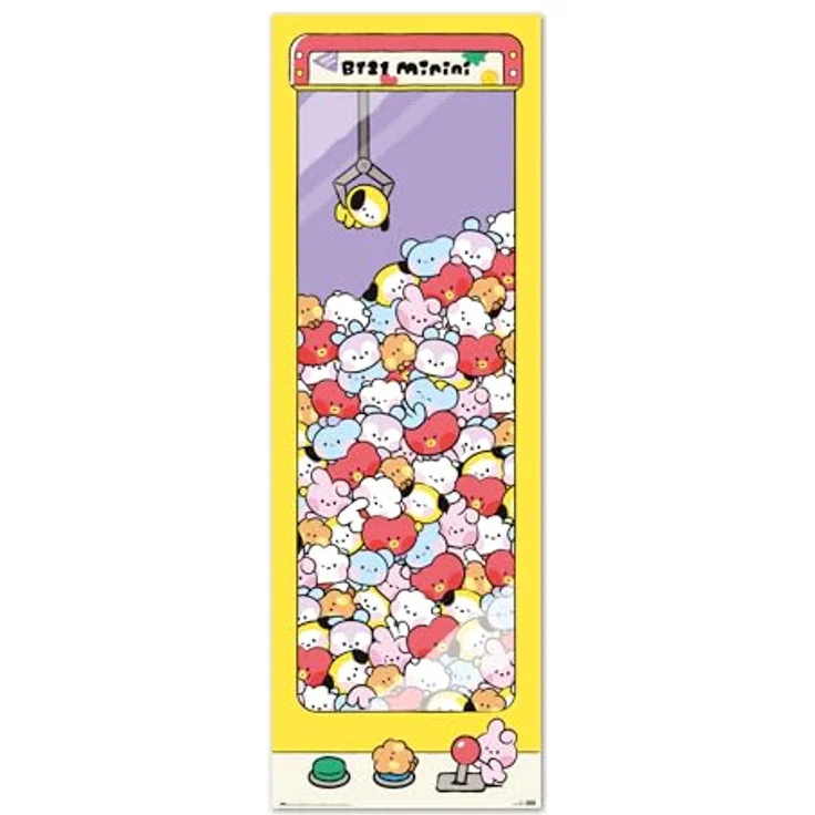 Grupo Erik BT21 Türposter Arcade Machine mit Koja, Van, RJ, Shooky, Mang, Chimmy, Tata und Cooky, langlebig und einfach zu bedienen