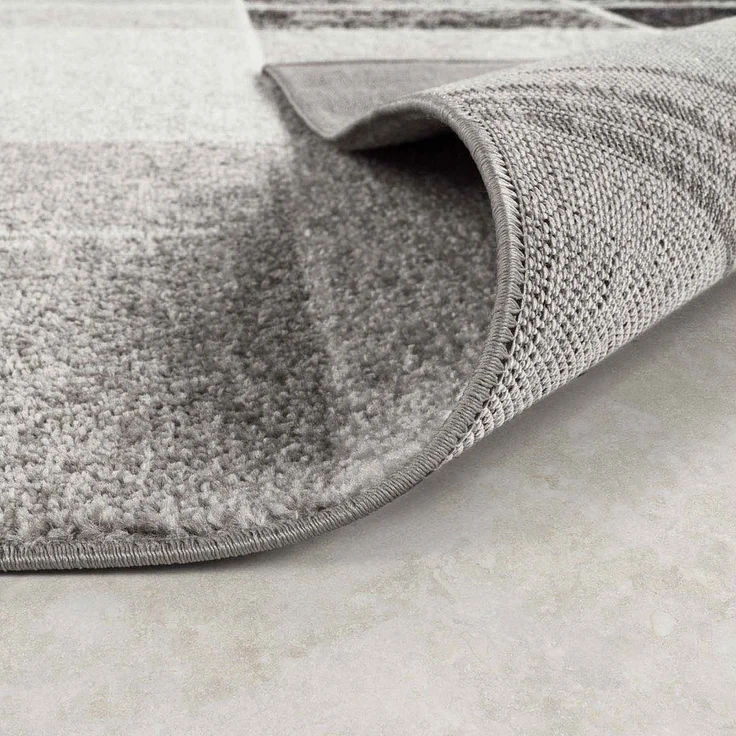TaraCarpet Teppich Moderner Teppich Aragon 57 kariert modern, rechteckig, Höhe: 13 mm, kariert modern grau Wohnzimmer Schlafzimmer Esszimmer 080X150 cm – Bild 2