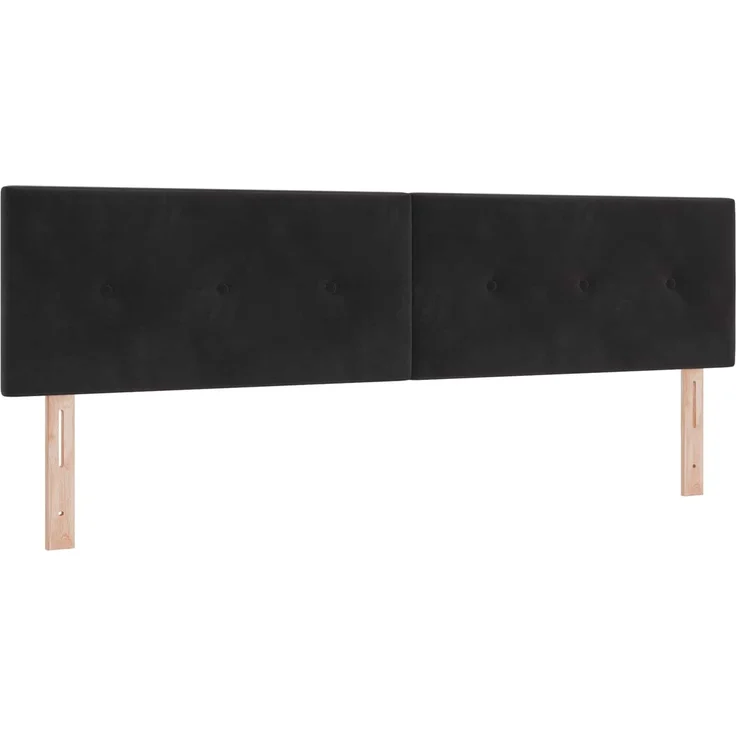 vidaXL Boxspringbett mit Matratze Schwarz 180 x 200 cm Samt 3450766 – Bild 4