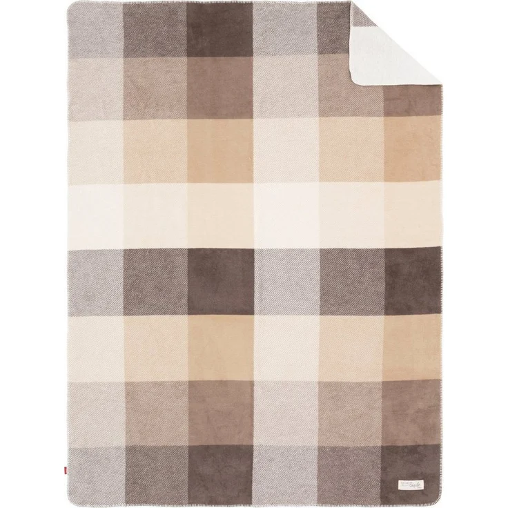Wohndecke Jacquard Decke s.Oliver, s.Oliver, im Karo-Design, Kuscheldecke – Bild 1