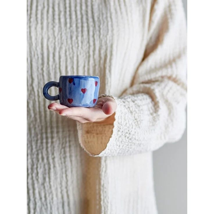 Bloomingville Tasse Bloomingville Nini Tasse, Blau, Steingut, 115 ml, Steingut – Bild 3