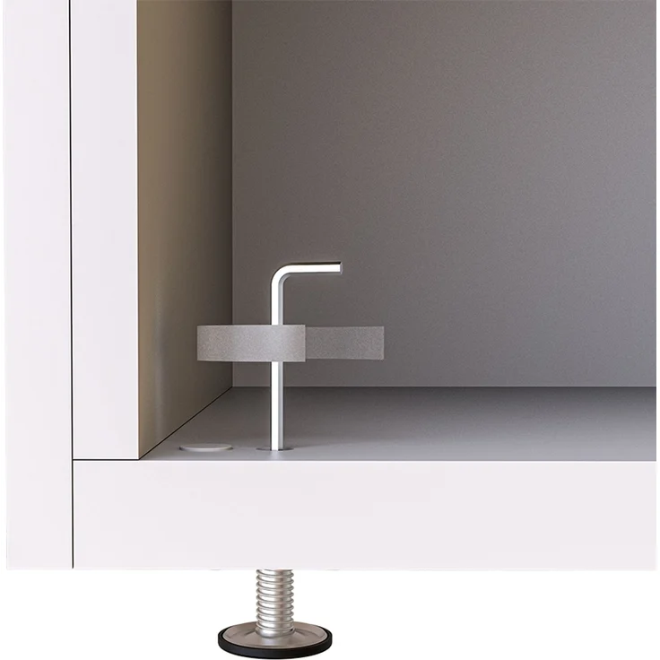 Roomart Waschmaschinenschrank für Hauswirtschaftsraum – SERIE 2 - 67 cm breit, Überbauschrank mit Schublade & Ausziehbrett • Weiß – Bild 6