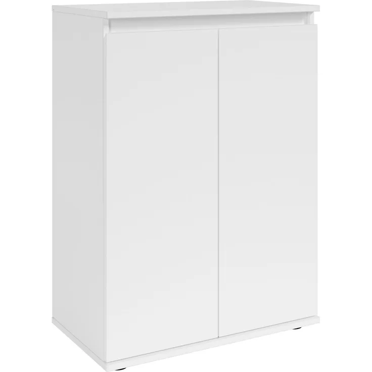 Kommode >Brest< 2 Türen, 1 Boden, in weiß - 60x84x35cm (BxHxT)