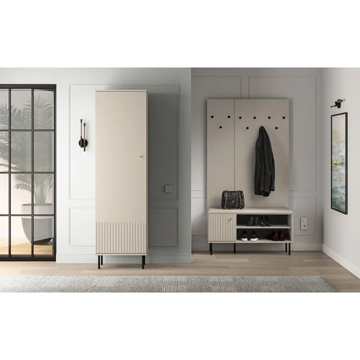 Selsey “Caletto’ Garderobenschrank eintürig, beige, ca. 190 x 55 x 34 cm – Bild 3