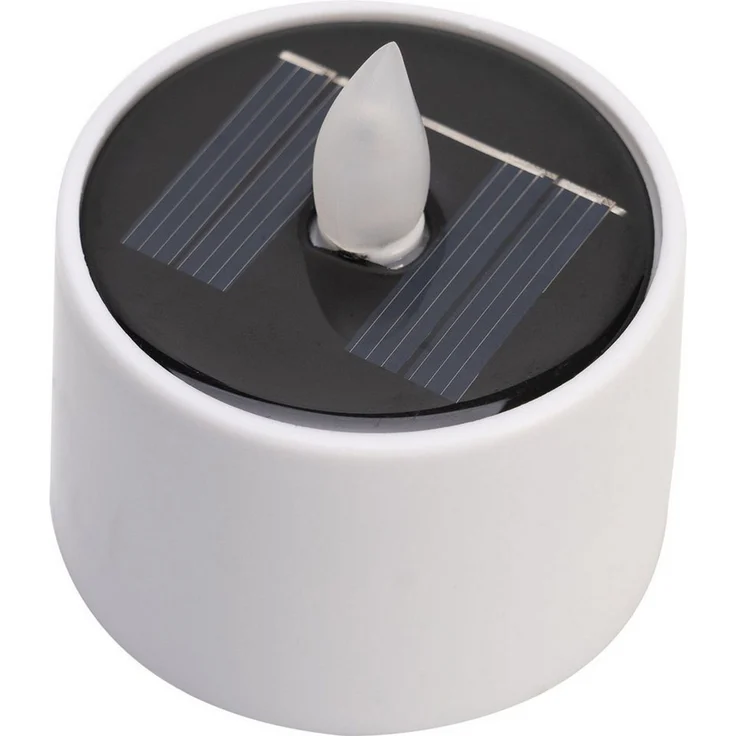 Casativo LED-Teelichter Solar-LED Teelichter IP44 bis 8 St. mit Dämmerungssensor Kabellos, LED fest integriert, warmweiß, Flammen-Effekt als Nachtlicht, ca. 8 Std. Leuchtdauer, Tagesaufladung – Bild 2