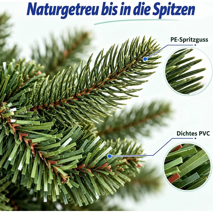 Relaxdays Künstlicher Weihnachtsbaum Nordmanntanne – Bild 8