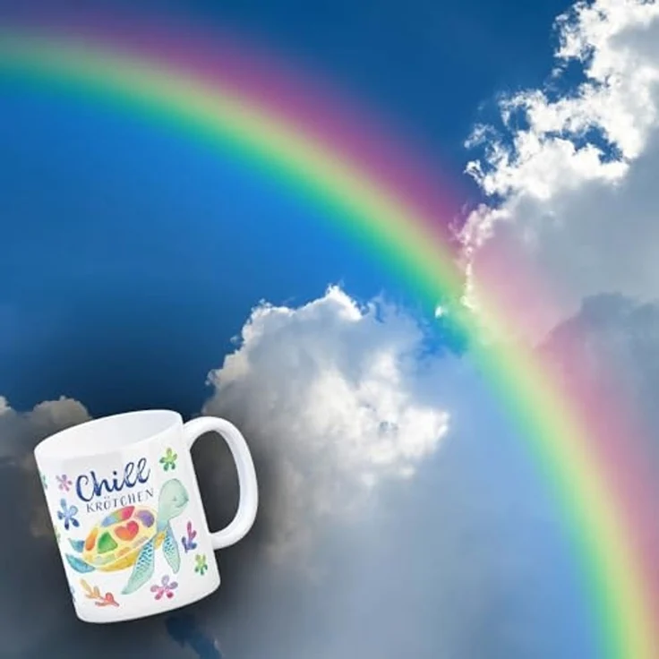 speecheese Tasse Schildkröte Kaffeebecher mit Spruch Chillkrötchen – Bild 3