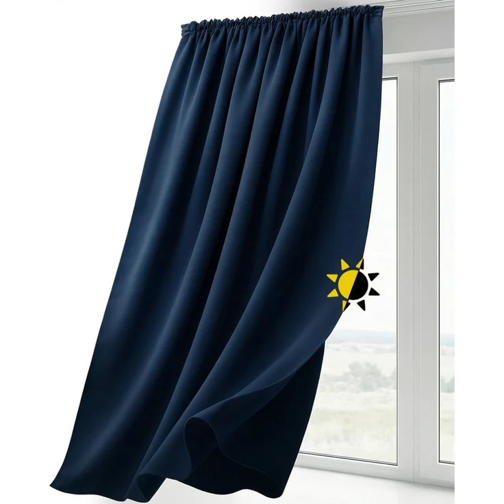 Beautex Verdunkelungsvorhang Verdunkelungsgardine Kräuselband Vorhang blickdicht abdunkelnd (1 St), Kräuselband, verdunkelnd – Bild 1