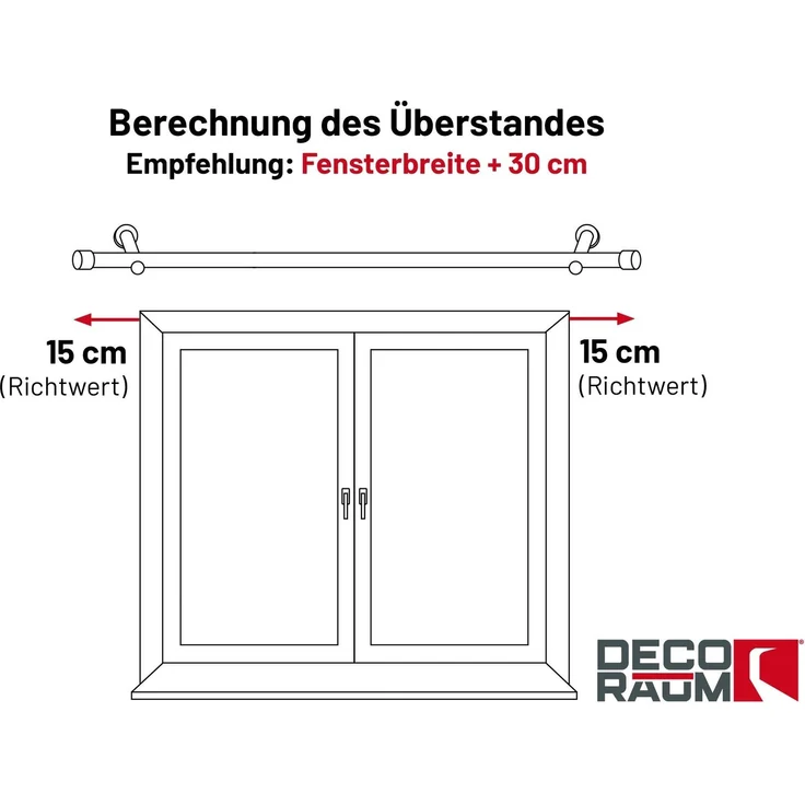 Deco-Raum® Gardinenstange Zylinder 25mm 1-läufig | Länge: 570cm | Material: Metall | Farbe: – Bild 5