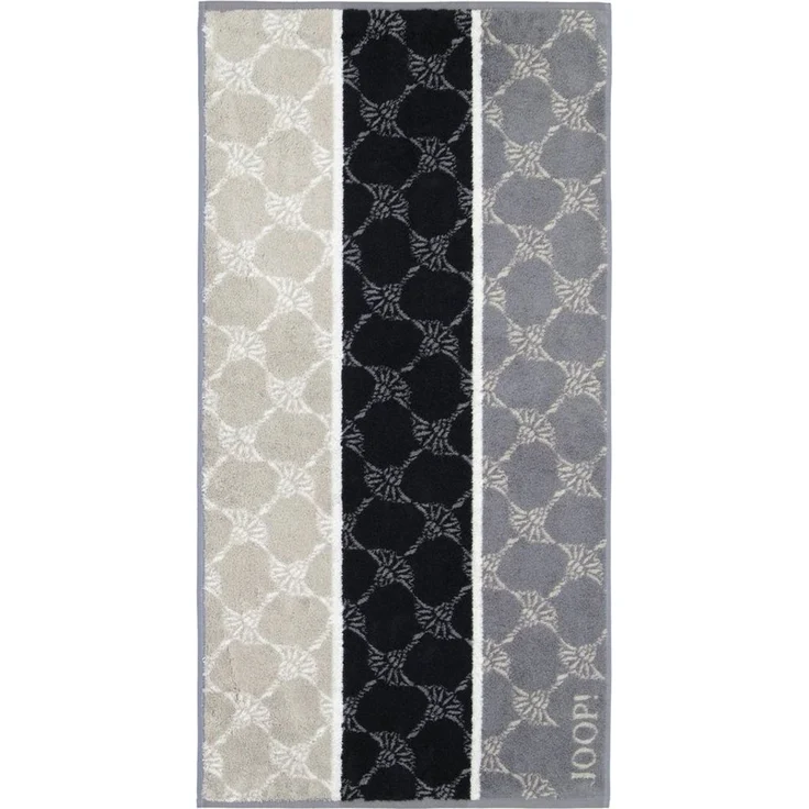 JOOP! Handtuch Cornflower Stripes Frottierkollektion - Walkfrottier Schwarz 50x100cm – Bild 5