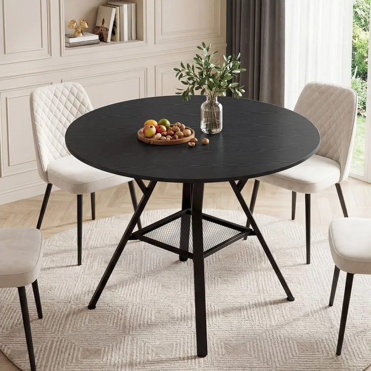 Bealife Esstisch Esstisch Runder mit Stauraum, für 4-6 Personen, R=100/120 cm