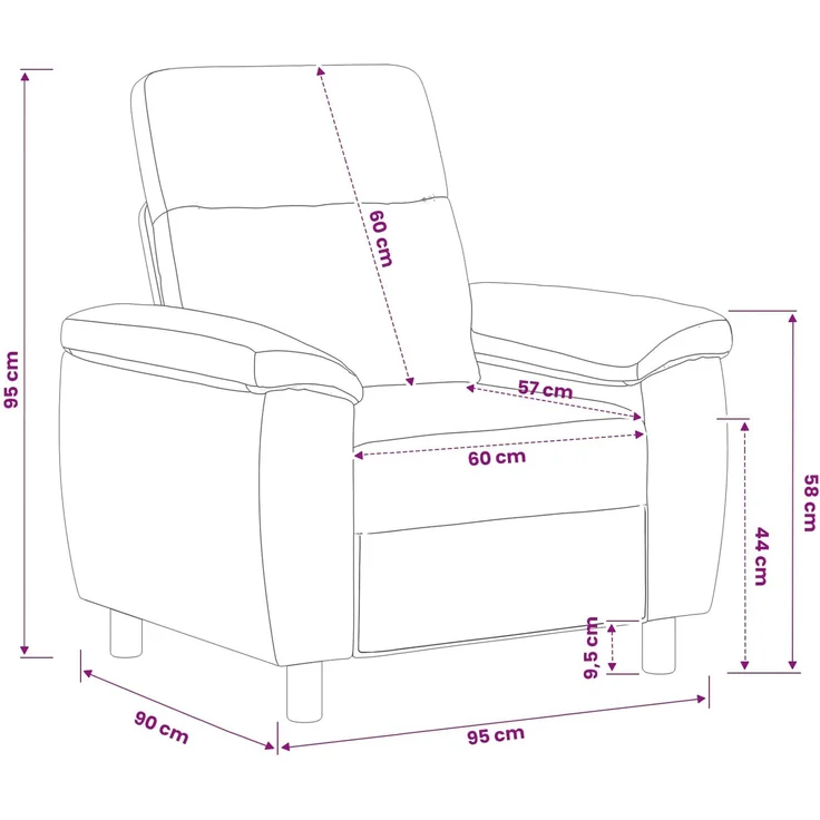 vidaXL Sofa Dunkelgelb 95 x 90 x 95 cm Stoff 42040904 – Bild 9