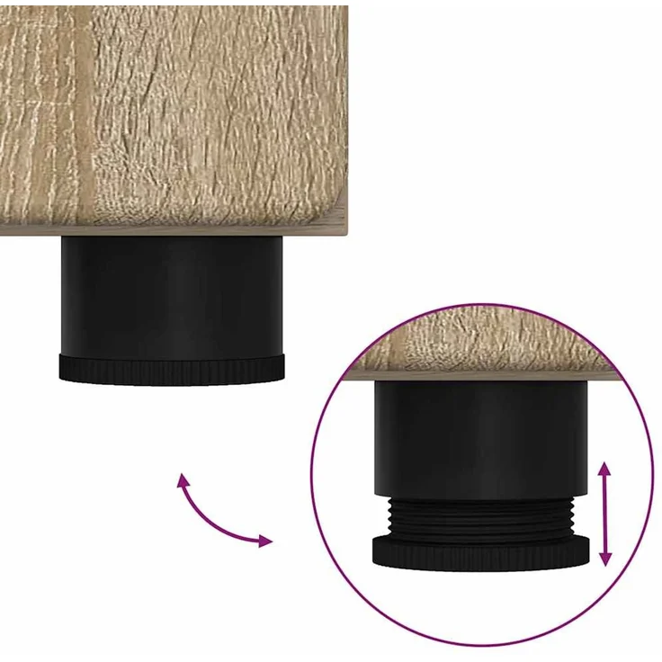 vidaXL Badezimmermöbel-Set TULUM 3 stk. Sonoma-Eiche 60 x 34 x 63 cm 3398036 – Bild 5