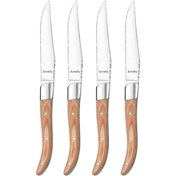Amefa ROYAL STEAK Steakmesser Set 4-teilig holz hochglanzpoliert – Bild 1