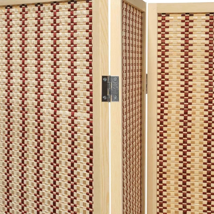 Makika Trennwand / Raumteiler aus Holz / Bambus Faltbar - Natur Braun – Bild 7