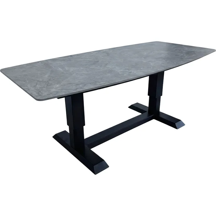 Gartentisch Malte Lifttisch Esstisch 180x90 cm Aluminium/sintered stone Anthrazit