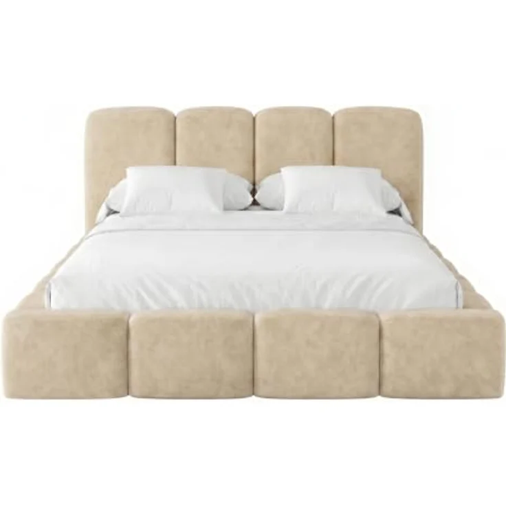 Muffo Polsterbett SUENO MAXI, Doppelbett 140/160/180/200x200 cm mit Luxus-Samtvelvet, Metalllattenrost und integriertem Bettkasten – Bild 8