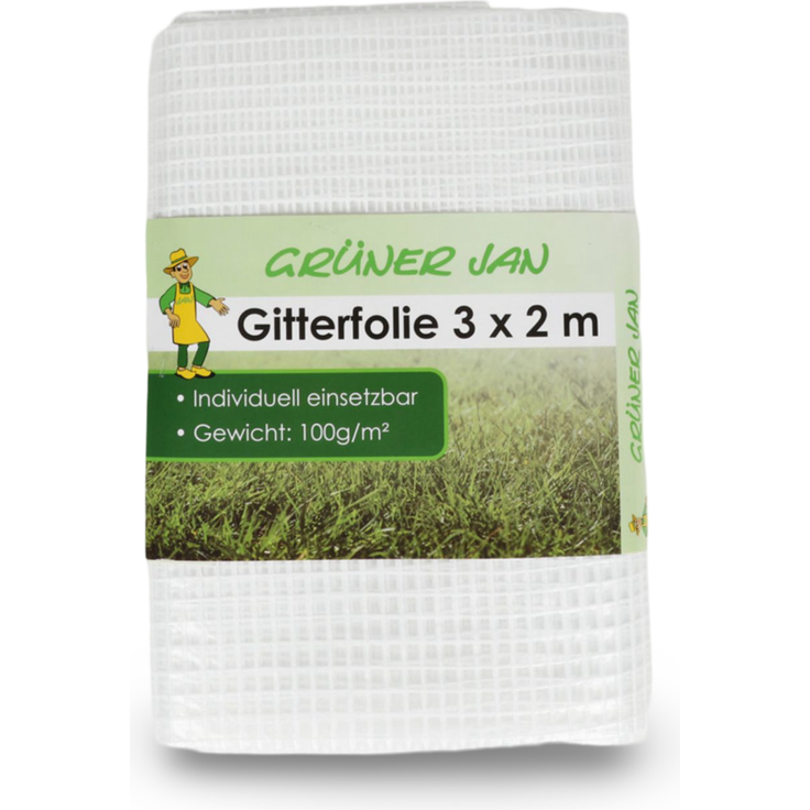 5x Gitterfolie 3x2m 100g/qm Plane Abdeckfolie Garten Gewächshausfolie Folie 5er Set