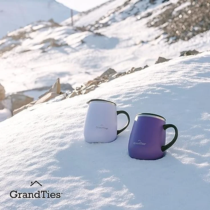 Grandties Isolierter Kaffeebecher mit Griff, Schiebedeckel für spritzwassergeschützte 473 ml, Form Thermosbecher mit doppelwandigem Vakuum-Edelstahl, hält Getränke heiß & kalt–Sanctuary – Bild 9
