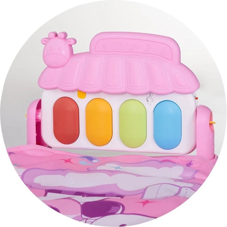 Chipolino Spielbogen Klavierkonzert, Krabbeldecke, Melodien, Hängespielzeuge rosa – Bild 2