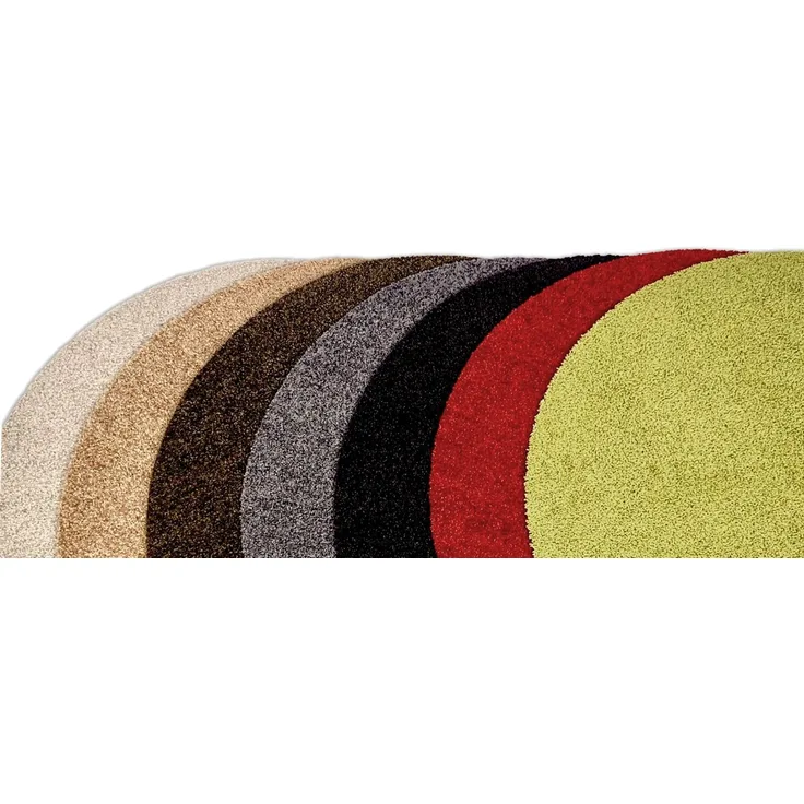 Keilbach Designprodukte Fußmatte point-grande Durchmesser 115cm, rund, Höhe: 9 mm, rutschfest, 30°C waschbar