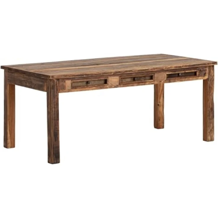 Esstisch Sumatra Altholz rustikal 180x90 cm mit Schubladen - massivum – Bild 1