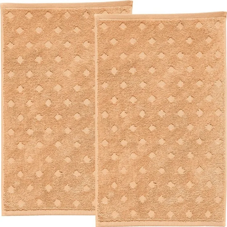 Erwin Müller Walk-Frottier "Baden-Baden" 2er-Pack, Apricot, Gästetuch 2er | 30x50 cm