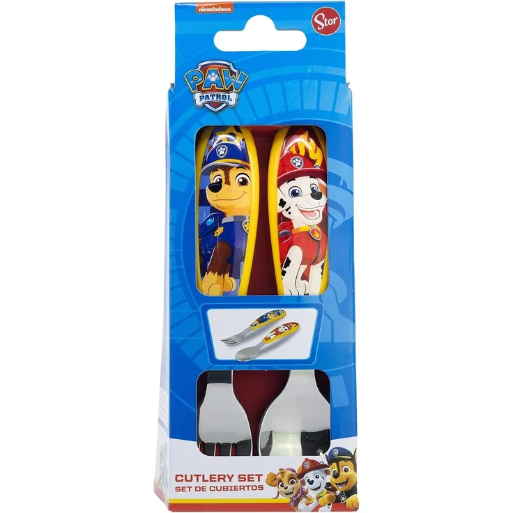 Paw Patrol Kinderbesteck Set 2-teilig – Löffel & Gabel mit Motivgriffen – Bild 2