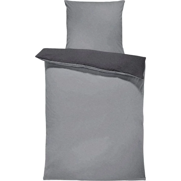 One Home Bettwäsche Doubleface Unifarben, Fleece, 2 teilig, Wende modern, kuschelig flauschig warm weich Winter Normalgröße – Bild 1