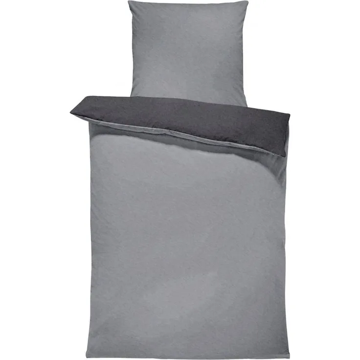 One Home Bettwäsche Doubleface Unifarben, Fleece, 2 teilig, Wende modern, kuschelig flauschig warm weich Winter Normalgröße