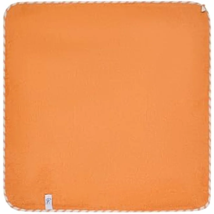 Sterntaler Kapuzenbadetuch Bär Bo, Baby-Badetuch mit Kapuze, saugfähige Baumwolle, süße Applikation, weich und pflegeleicht, 80×80×0,5 cm, leuchtorange – Bild 5