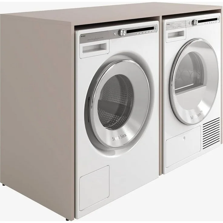 Platan Room Waschmaschinenumbauschrank DORA Waschmaschinenschrank 130 cm breit Überbauschrank Waschmaschine oder Wäschetrockner Schrank für Bad