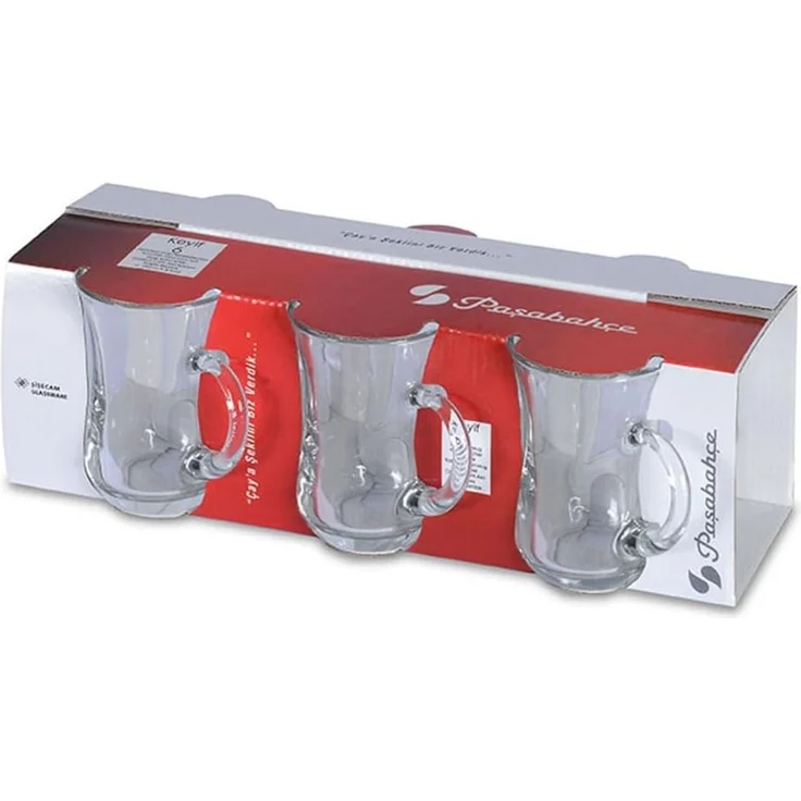 Pasabahce Gläser-Set Keyif Teegläser Set, 6-tlg, Glas, 6er Set mit Henkel, klassisch geformt, 145 ml, spülmaschinenfest – Bild 6