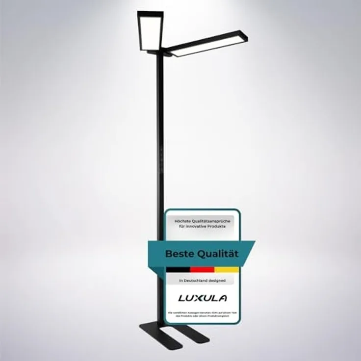 LUXULA LED-Büro-Stehleuchte, Up/Down, 120W, 4000K, EEK: F, 8500lm, IP20, dimmbar, schwarz