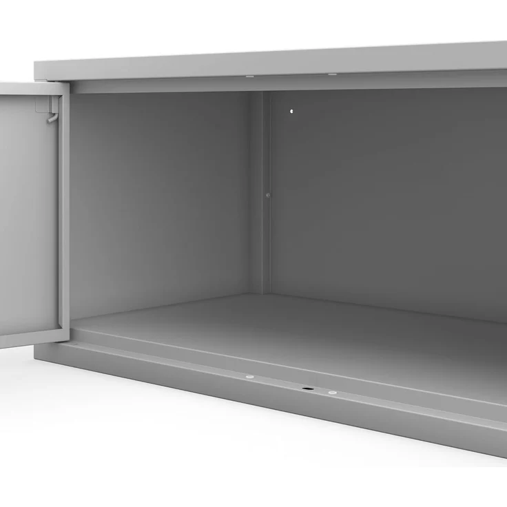 Jan Nowak Aktenschrankaufsatz C01L Aufsatz für Aktenschrank Büroschrank Metall Pulverbeschichtung Flügeltüren 38 x 80 x 40 cm (Grau) – Bild 11