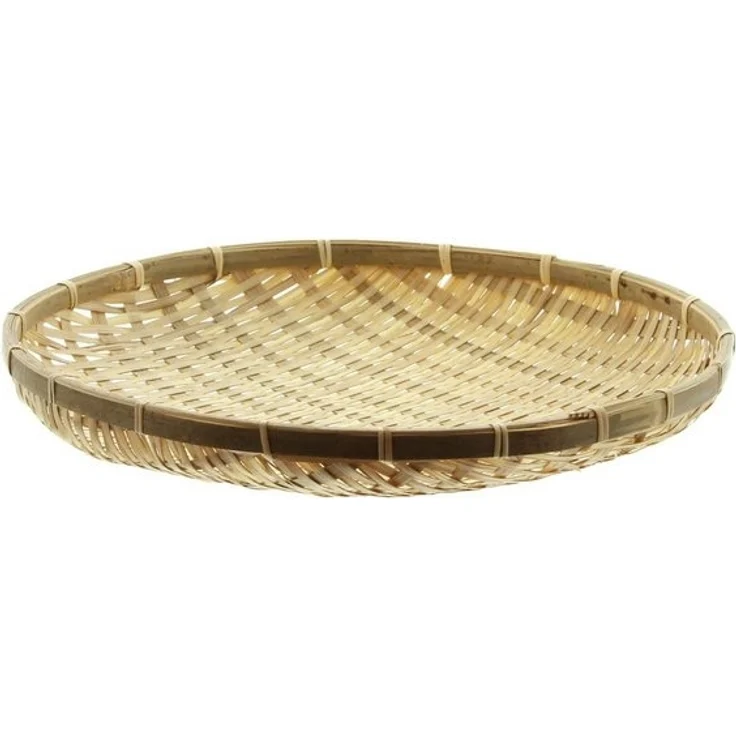 Bambusschale Groß Deko Aufbewahrung Obstschale Tisch Korb Ø 35 cm – Bild 2